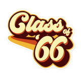 Class of 66 Graduation Retro 1966 Reunion Bubble-free stickers