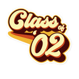 Class of 02 Graduation Retro 2002 Bubble-free stickers