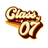 Class of 07 Graduation Retro 2007 Bubble-free stickers