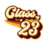 Class of 23 Graduation Retro 2023 Bubble-free stickers