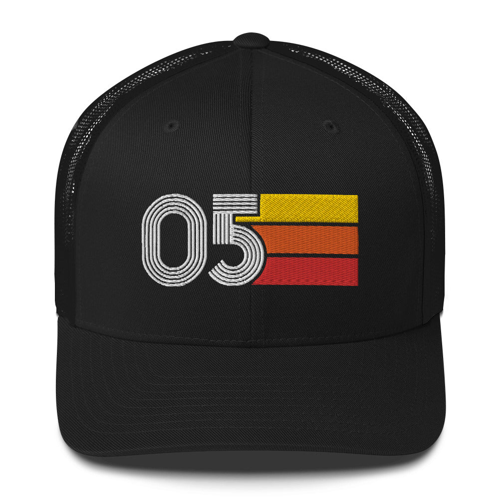 05 Number 2005 Birthday Retro Trucker Hat