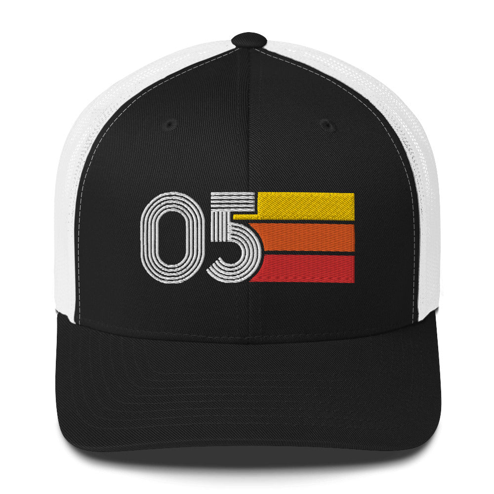 05 Number 2005 Birthday Retro Trucker Hat