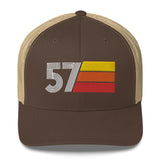 57 Number 1957 Birthday Retro Trucker Hat