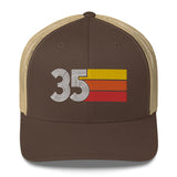 35 Number 35th Birthday Retro Men's Women's Trucker Hat