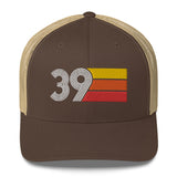 39 Number 39th Birthday Retro Men's Women's Trucker Hat