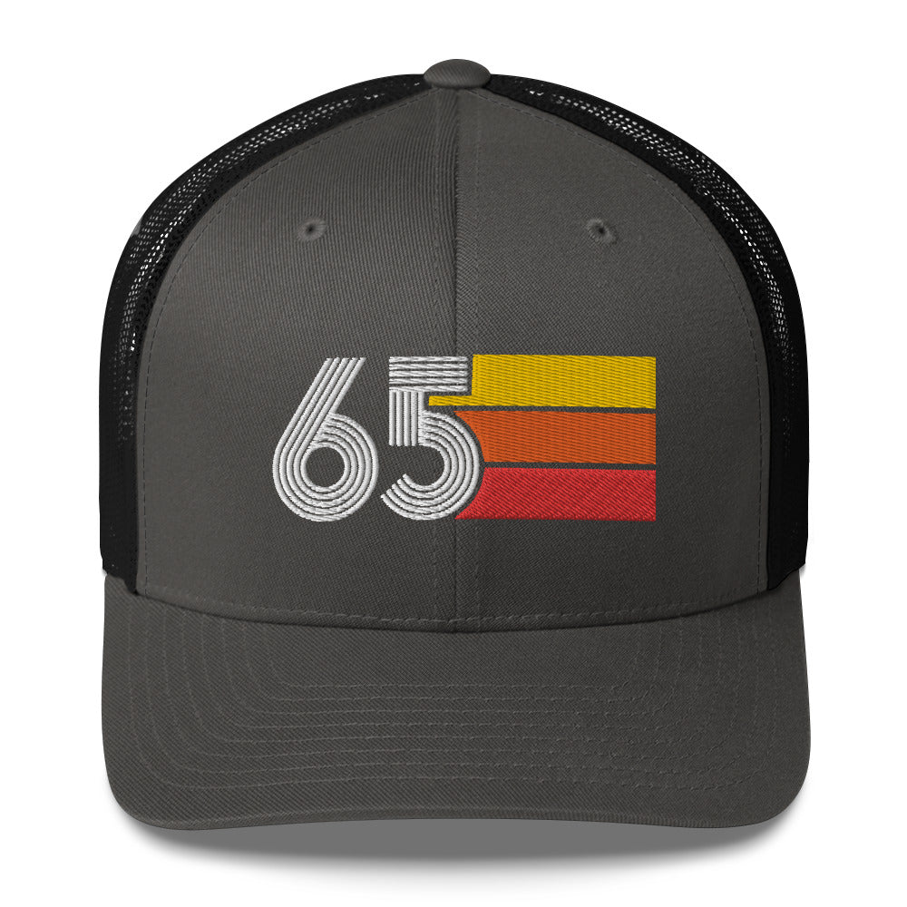 65 Number 1965 Birthday Retro Trucker Hat