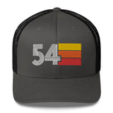 54 Number 1954 Birthday Retro Trucker Hat