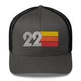 22 Number 22nd Birthday Retro Men's Women's Trucker Hat