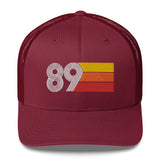 89 Number 1989 Birthday Retro Trucker Hat