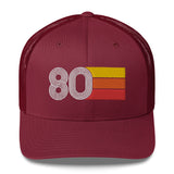 80 Number 1980 Birthday Retro Trucker Hat