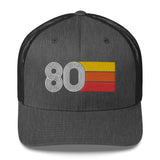 80 Number 1980 Birthday Retro Trucker Hat