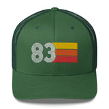 83 Number 1983 Birthday Retro Trucker Hat