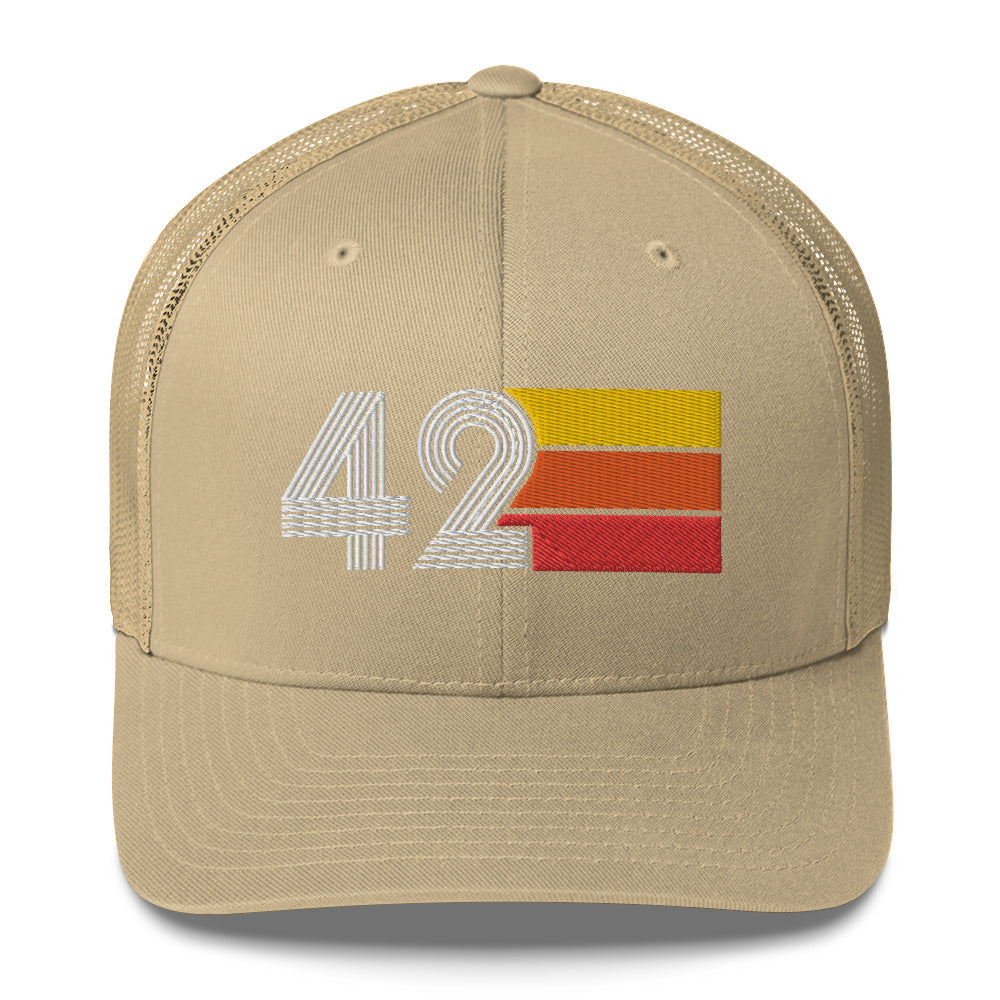 42 Birthday Retro Men's Women's Trucker Hat