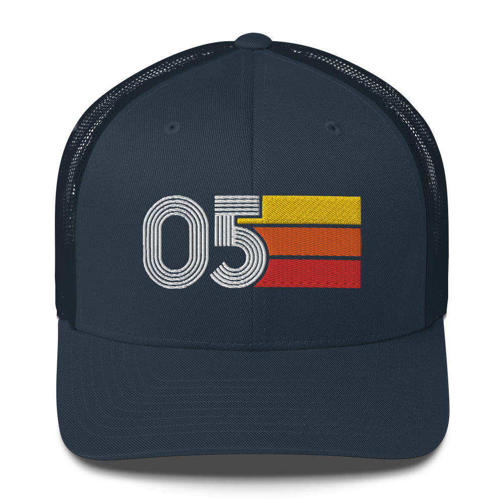 05 Number 2005 Birthday Retro Trucker Hat