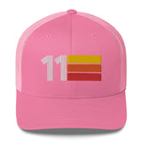 11 Number 2011 Birthday Retro Trucker Hat