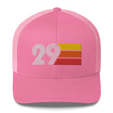 29 Number 29th Birthday Retro Men's Women's Trucker Hat