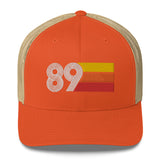 89 Number 1989 Birthday Retro Trucker Hat