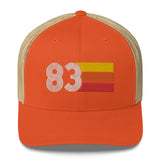 83 Number 1983 Birthday Retro Trucker Hat