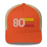 80 Number 1980 Birthday Retro Trucker Hat