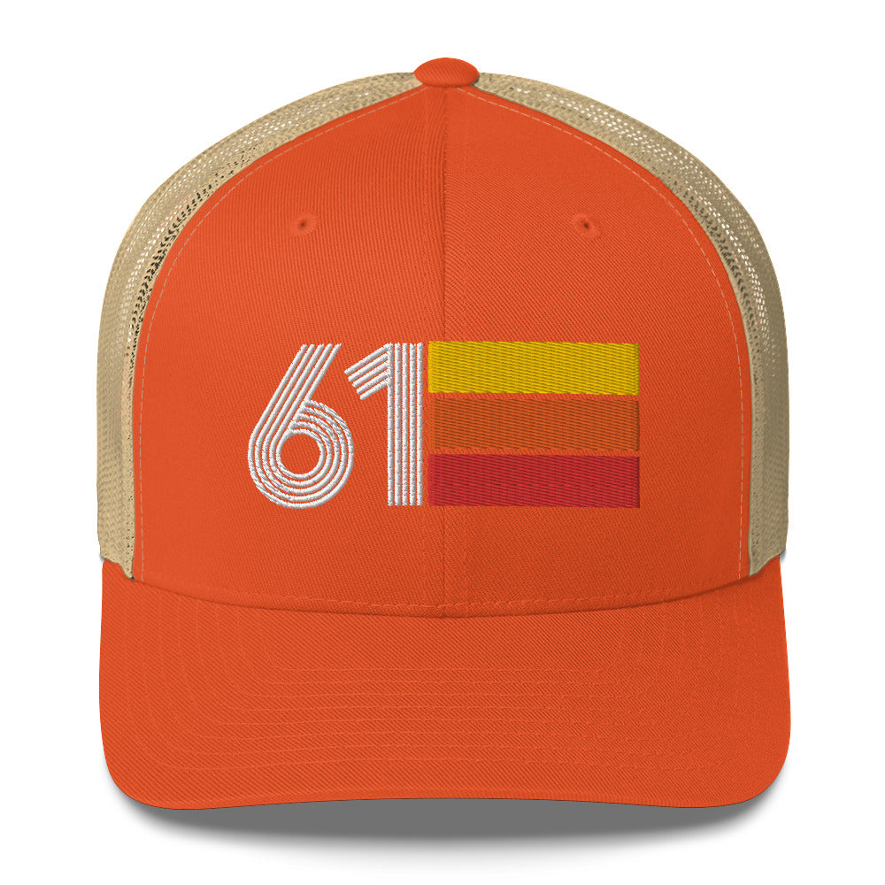 61 Number 1961 Birthday Retro Trucker Hat – Styleuniversal