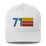71 Number 1971 Birthday Retro Trucker Hat