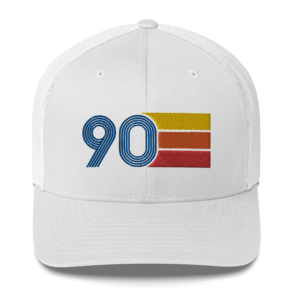 90 Number 1990 Birthday Retro Trucker Hat