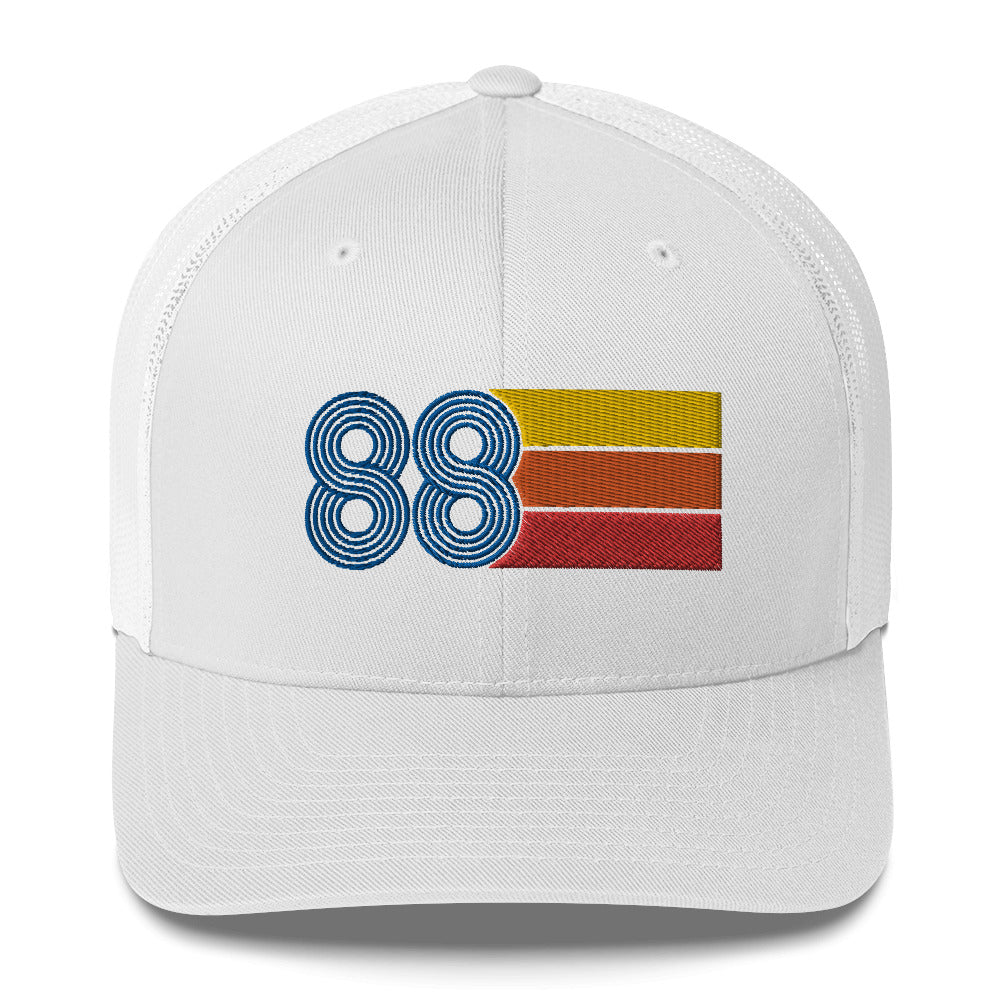 88 Number 1988 Birthday Retro Trucker Hat