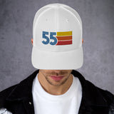 55 Number 1955 Birthday Retro Trucker Hat