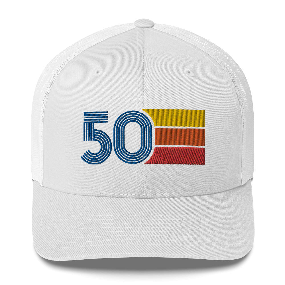 50 Number 1950 Birthday Retro Trucker Hat
