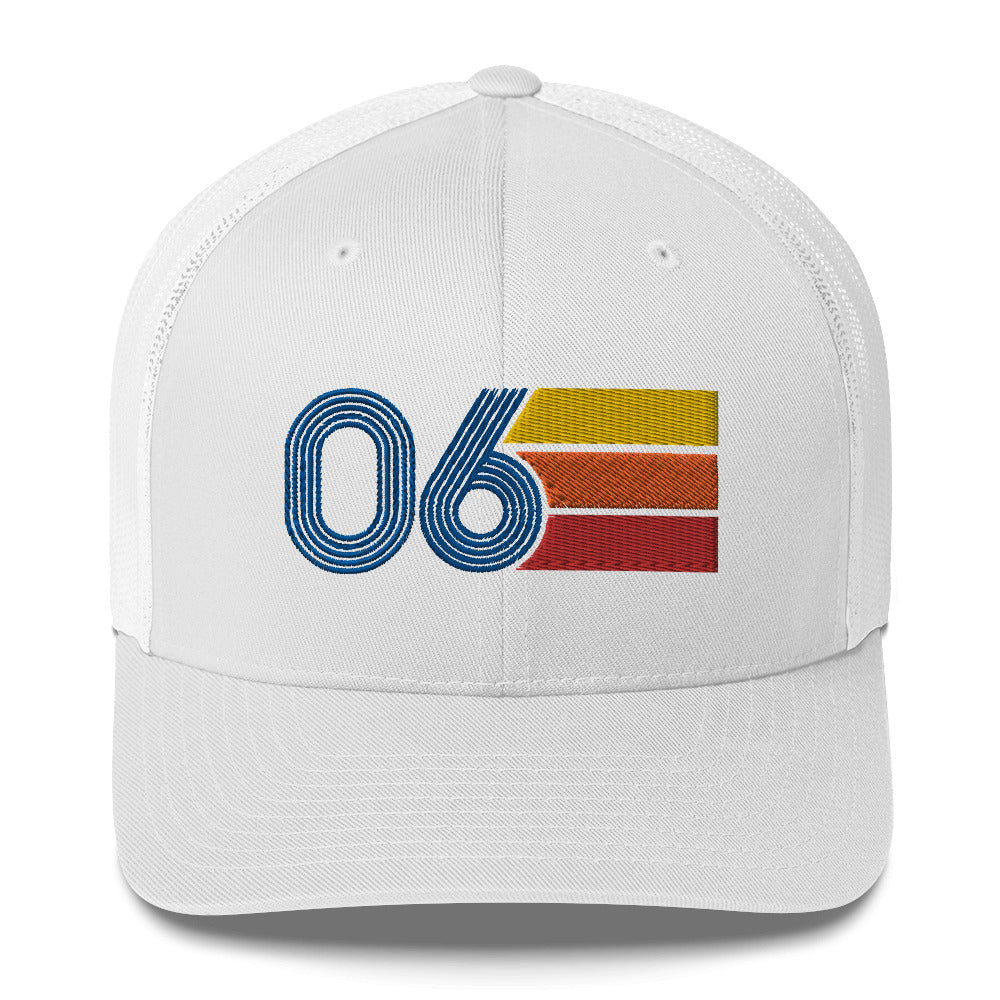 06 Number 2006 Birthday Retro Trucker Hat