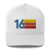 16 Number 16th Birthday Retro Men's Women's Trucker Hat