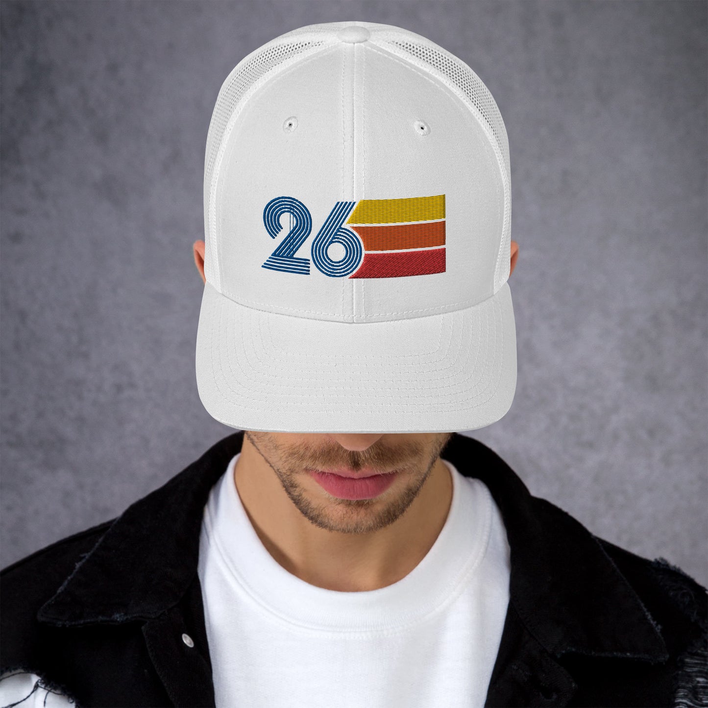 26 Number 26th Birthday Retro Men's Women's Trucker Hat
