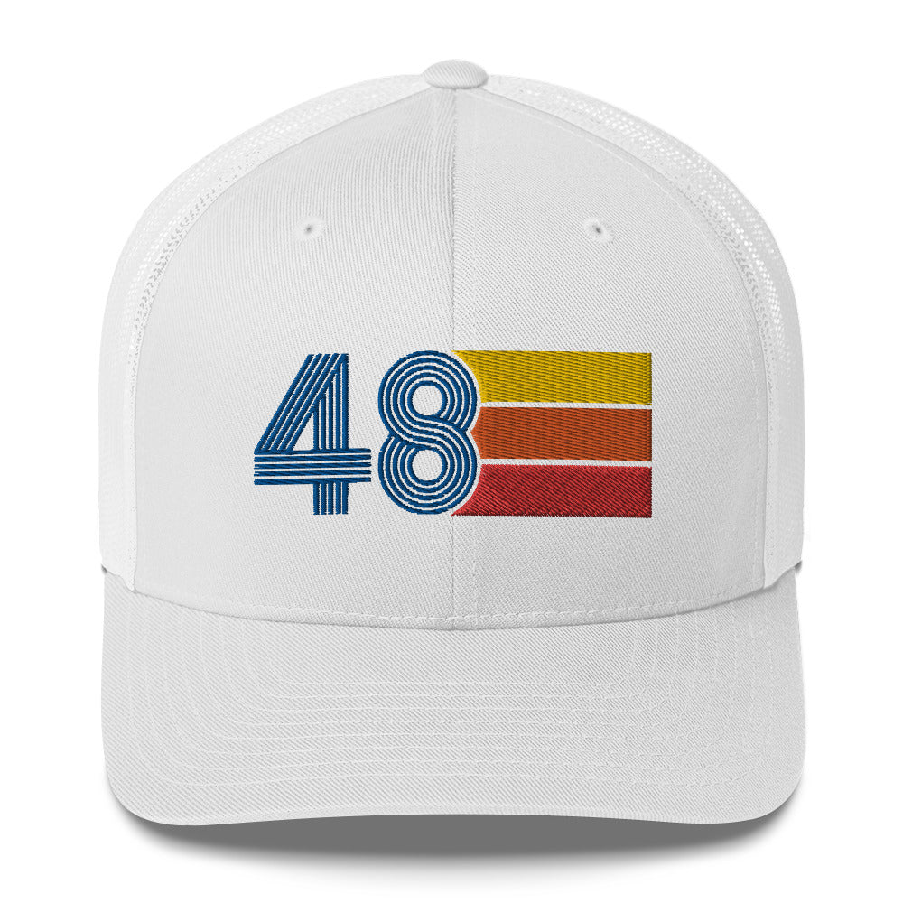 48 1948 Birthday Retro Men's Women's Trucker Hat