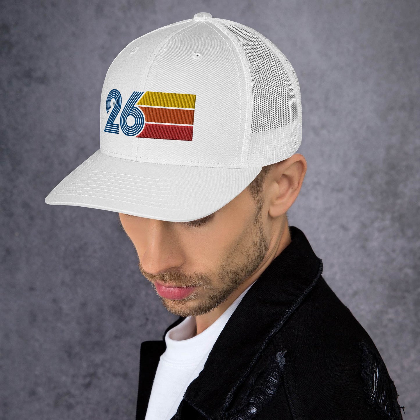 26 Number 26th Birthday Retro Men's Women's Trucker Hat