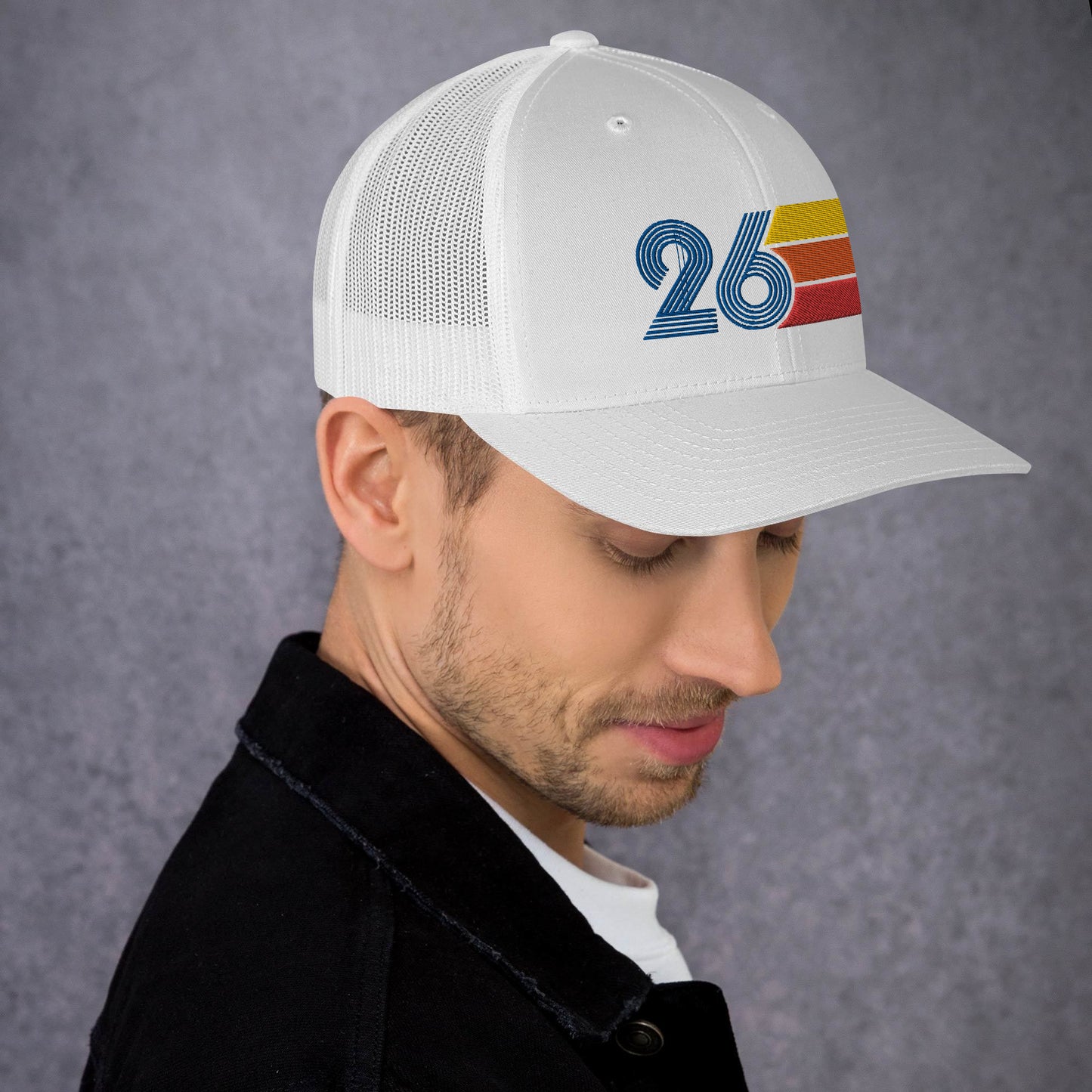 26 Number 26th Birthday Retro Men's Women's Trucker Hat
