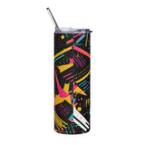Electro-Pop 20 oz Insulated Stainless Steel Tumbler with Metal Straw