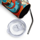 Psychedelic Swirl 20 oz Insulated Stainless Steel Tumbler with Metal Straw