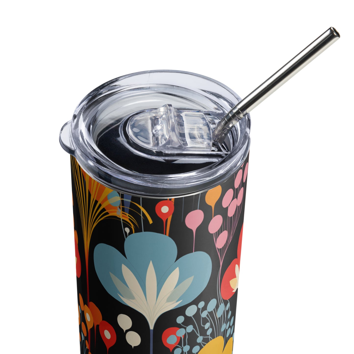 Midnight Garden 20 oz Insulated Stainless Steel Tumbler with Metal Straw