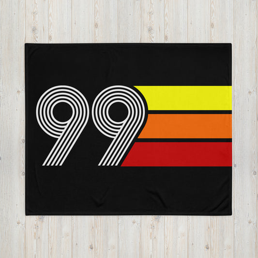 99 - Retro 1999 Tri-Line 50″×60″ Throw Blanket