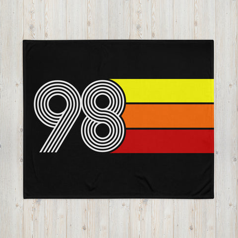 98 - Retro 1998 Tri-Line 50″×60″ Throw Blanket