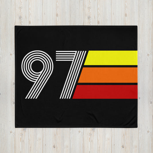 97 - Retro 1997 Tri-Line 50″×60″ Throw Blanket
