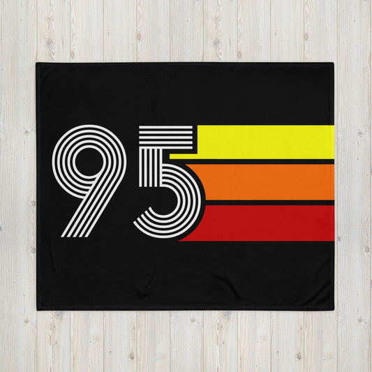 95 - Retro 1995 Tri-Line 50″×60″ Throw Blanket