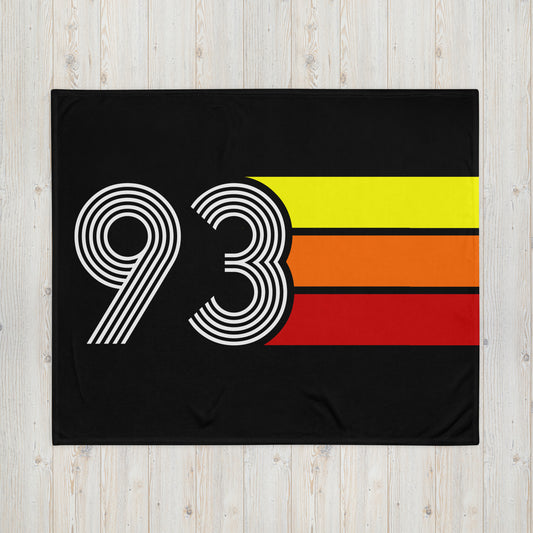 93 - Retro 1993 Tri-Line 50″×60″ Throw Blanket