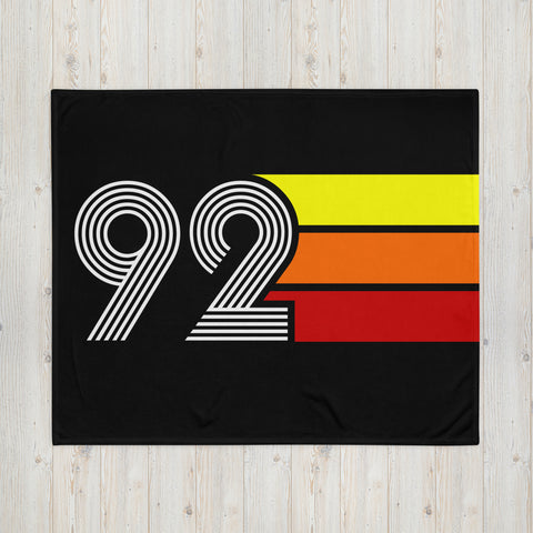 92 - Retro 1992 Tri-Line 50″×60″ Throw Blanket