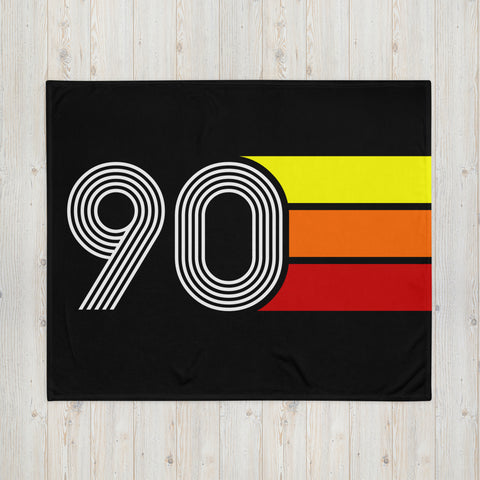 90 - Retro 1990 Tri-Line 50″×60″ Throw Blanket