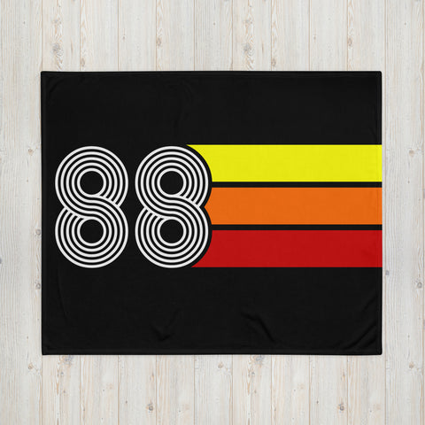 88 - Retro 1988 Tri-Line 50″×60″ Throw Blanket