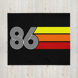 86 - Retro 1986 Tri-Line 50″×60″ Throw Blanket