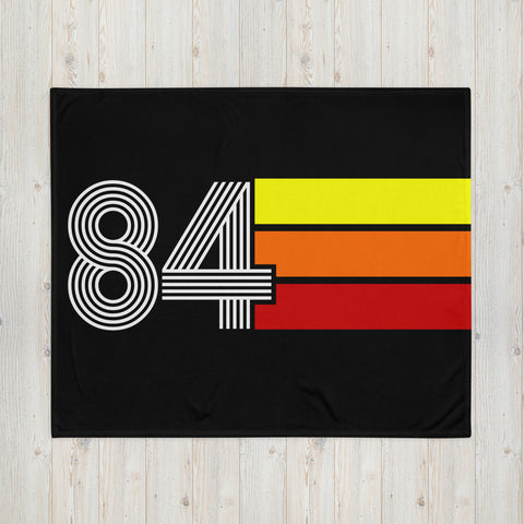 84 - Retro 1984 Tri-Line 50″×60″ Throw Blanket
