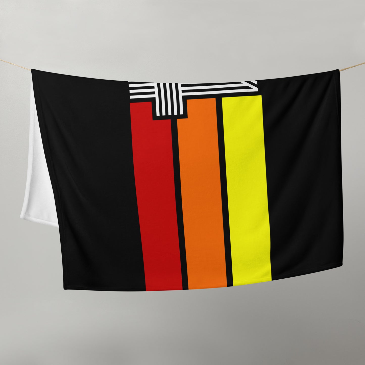 84 - Retro 1984 Tri-Line 50″×60″ Throw Blanket