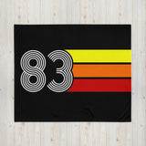 83 - Retro 1983 Tri-Line 50″×60″ Throw Blanket